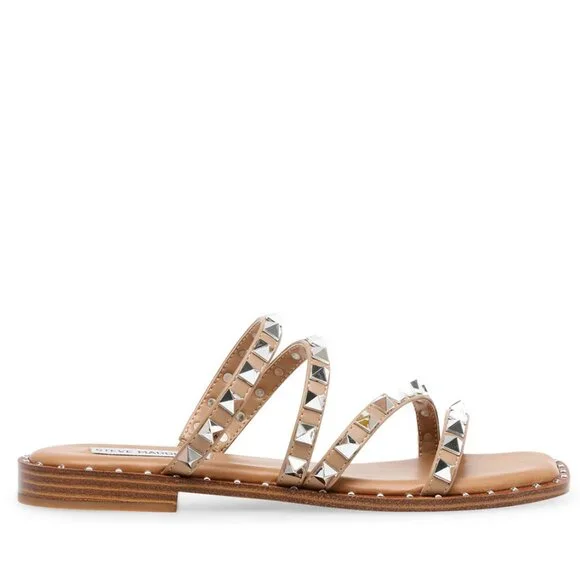 Steve Madden Skyler Tan Studden Sandals 8 WORN ONCE - Picture 1 of 14